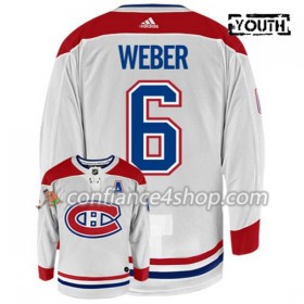 Adidas Maillot de Hockey Montreal Canadiens SHEA WEBER 6 Blanc Authentic - Enfant